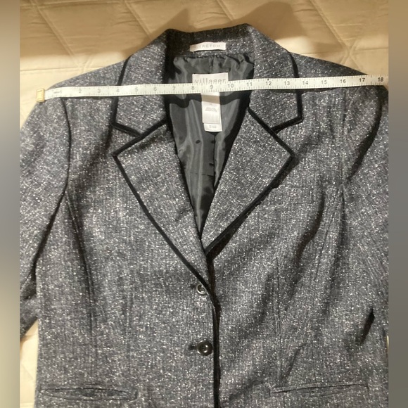 Villager Charcoal Grey/Black Button Up Women’s Blazer - Sz 14 - Picture 5 of 11